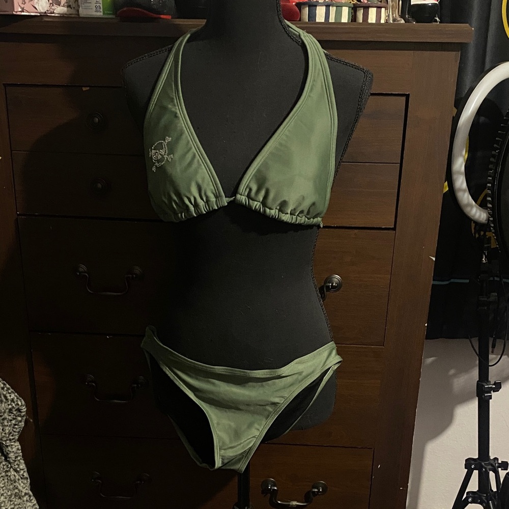 SHEIN Dark Green Bikini Set